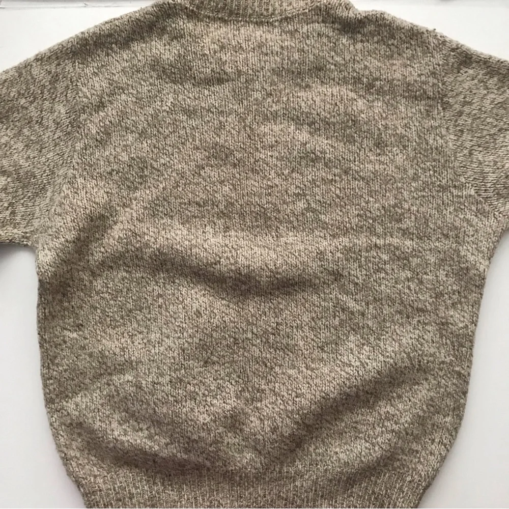 Vintage! Lands' End Men's Crewneck Sweater in Heather Taupe Blend - Picture 2 of 5